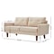 Homeroots Beige Velvet Modern Tufted Modular Sofa 473442 - alternate 3