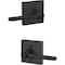 Schlage F Series Latitude Lever Collins Matte Black Bed & Bath Lock F40GLAT622COL - alternate 2