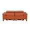 Homeroots 77in Orange and Black Italian Leather Power Reclining Loveseat 720498 - alternate 3