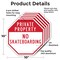 Signmission Private Property No Skateboarding, 10 inch X 10 inch, Aluminum Metal Signs, 5PK OC-A-5Pack-10-155 - alternate 2