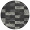 Homeroots 8' Black And Gray Round Geometric Washable Indoor Outdoor Area Rug 604853 - alternate 3
