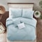 Homeroots Blue King Polyester 180 Thread Count Washable Down Comforter Set 528973 - alternate 3