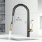 Vigo Greenwich Single-Handle Pull-Down Sprayer Kitchen Faucet in Matte Black and Matte Brushed Gold VG02029MBMGB - alternate 2