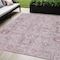 Homeroots 5' X 8' Pink Mauve And Blush Oriental Washable Indoor Outdoor Area Rug 582111 - alternate 1