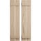 Ekena Millwork Rustic Two Board Spaced Board-n-Batten Hand Hewn Faux Wood Shutters, 11 1/2W x 54H, PR SHUBSS11X54HHPR - alternate 1