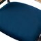 Leisuremod Ervilla Dining Chair with Stainless Steel Legs Velvet Seat and Wicker Back, Navy Blue, 2PK EC20NBU2 - alternate 5