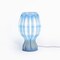 Jonathan Y Flower 13" Tropical Coastal Plant-Based PLA 3D Printed Dimmable LED Table Lamp, Blue/White USA1005A - alternate 1