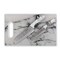 Gibson Home Beaumont 3 Piece Stainless Steel Santoku Knife Set with Cutting Board in White Marble 127587.03 - alternate 1