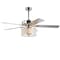Jonathan Y Circe 52" 3-Light Transitional Glam Drum Shade LED Ceiling Fan With Remote, Chrome JYL9607A - alternate 1