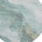 Homeroots 8' Teal Blue And Aqua Round Abstract Washable Indoor Outdoor Area Rug 611389 - alternate 2
