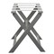 Homeroots Earth Friendly Light Gray Folding Luggage Rack With White Straps 383085 - alternate 4