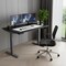 Homeroots Adjustable Black and Gray Stainless Steel Rolling Computer Desk 397751 - alternate 2