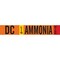 Brady DC LIQ AMMONIA HIGH Pipe Marker, 4in H x 24in W, Fits Pipes 8in Dia. or Larger 145891 - alternate 1