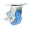 Vestil Polyurethane Swivel With Brake Caster 4 In. Diameter x 2 In. Width 617 lb Light Blue/Gray CST-KB-4X2PUP-SWB - alternate 4