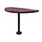 Leisure Craft Perforated Semi-Circle Pedestal Table, Portable, 30"H, Burgundy STAB30-PERF-BURGUNDY - alternate 1