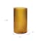 Homeroots 11" Amber Glass Ribbed Cylinder Table Vase 608314 - alternate 3