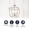 Jonathan Y Pagoda 12" 4-Light Classic Traditional Metal Cage Lantern LED Pendant, Chrome JYL7436C - alternate 7