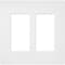 Lutron Designer Wall Plates, Number of Gangs: 2 Satin Finish, Snow SC-2-SW - alternate 1