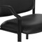 Office Star Big and Tall Guest Chair in Black Faux Leather with soft PU Arms, Sturdy Black Metal Chair 55051B-U6 - alternate 2