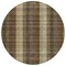Homeroots 8' Brown Taupe And Plum Round Plaid Washable Indoor Outdoor Area Rug 613959 - alternate 3