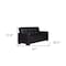 Homeroots 87" Black Faux Leather Convertible Futon Sleeper Sofa And Toss Pillows With Storage 607104 - alternate 6