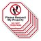 Signmission Please Respect My Property Do Not T, 10 inch X 10 inch, Aluminum Metal Signs, 5PK OC-A-5Pack-10-128 - alternate 1
