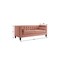 Homeroots 83" Blush Velvet Wood Sofa With Toss Pillows 543948 - alternate 5