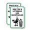 Signmission Don't Be A Litterbug Use Receptacles, 18'' X 24'' 2 Signs, Heavy Gauge Aluminum, 2PK A-1824-2PACK-25243 - alternate 1