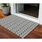 Homeroots 3' X 5' Black And Ivory Ogee Washable Indoor Outdoor Area Rug 601530 - alternate 1