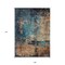 Homeroots 9' X 12' Teal Blue Black And Copper Abstract Washable Indoor Outdoor Area Rug 606078 - alternate 4