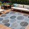 Homeroots 8' X 10' Blue And Gray Geometric Washable Indoor Outdoor Area Rug 630564 - alternate 1
