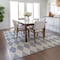 Homeroots 5' X 8' Sky Blue And Ivory Geometric Washable Indoor Outdoor Area Rug 577116 - alternate 4
