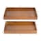 Happimess Elora Set of 2 Handcrafted Nesting Bamboo Breakfast Trays with Handles, Brown TRY5001B-2SET - alternate 2