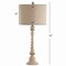 Jonathan Y Regent 33" Rustic Resin LED Table Lamp, White Wash JYL3031A - alternate 2