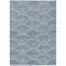 Homeroots 8' X 10' Denim Blue Navy Blue And Ivory Geometric Washable Indoor Outdoor Area Rug 615197 - alternate 6