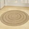Homeroots 5' Natural And Brown Round Handmade Indoor Outdoor Area Rug 552434 - alternate 3