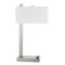 Homeroots 25" Nickel Metal Desk USB Table Lamp With White Shade 524761 - alternate 3