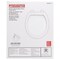 Prosource Toilet Seat, Round, Polypropylene, White, Plastic Hinge Q-328-WH - alternate 2