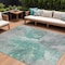 Homeroots 8' X 10' Teal Blue And Lavender Abstract Washable Indoor Outdoor Area Rug 615629 - alternate 1