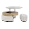 Global Furniture Usa Contemporary T42 Natural Coffee Table With 3 Stools T42CT+3 STOOLS-NAT - alternate 2
