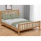 Homeroots Natural Slat Back Solid Wood Queen Bed Frame 523638 - alternate 4