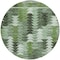 Homeroots 8' Olive Green And Fern Green Round Southwestern Washable Indoor Outdoor Area Rug 587346 - alternate 4