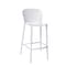 Homeroots Set of Four 26" White Heavy Duty Plastic Low Back Counter Height Bar Chairs, 4PK 555090 - alternate 4