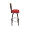 Holland Bar Stool Co Eleanor 30in Swivel Bar Stool with Bronze Finish, Medium Back and Canter Red Seat 880 - alternate 6