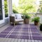Homeroots 9' X 12' Purple Gold And Ivory Plaid Washable Indoor Outdoor Area Rug 596361 - alternate 3