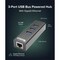 Plugable Technologies USB HUB WITH ETHERNET, 3 PORT USB 3 BUS POWERED HUB WITH GIGABIT ETHERNET COMPAT USB3-HUB3ME - alternate 3