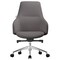 Leisuremod Celeste Office Chair in Upholstered Leather and Iron Frame with Swivel and Tilt, Grey CO20GRL - alternate 2