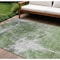 Homeroots 8' X 10' Green And Gray Abstract Washable Indoor Outdoor Area Rug 582941 - alternate 1