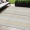 Homeroots 5' X 8' Ivory And Beige Striped Washable Indoor Outdoor Area Rug 632222 - alternate 1