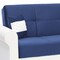 Homeroots 89" Sky Blue Polyester Convertible Futon Sleeper Sofa And Toss Pillows With Storage 607112 - alternate 3